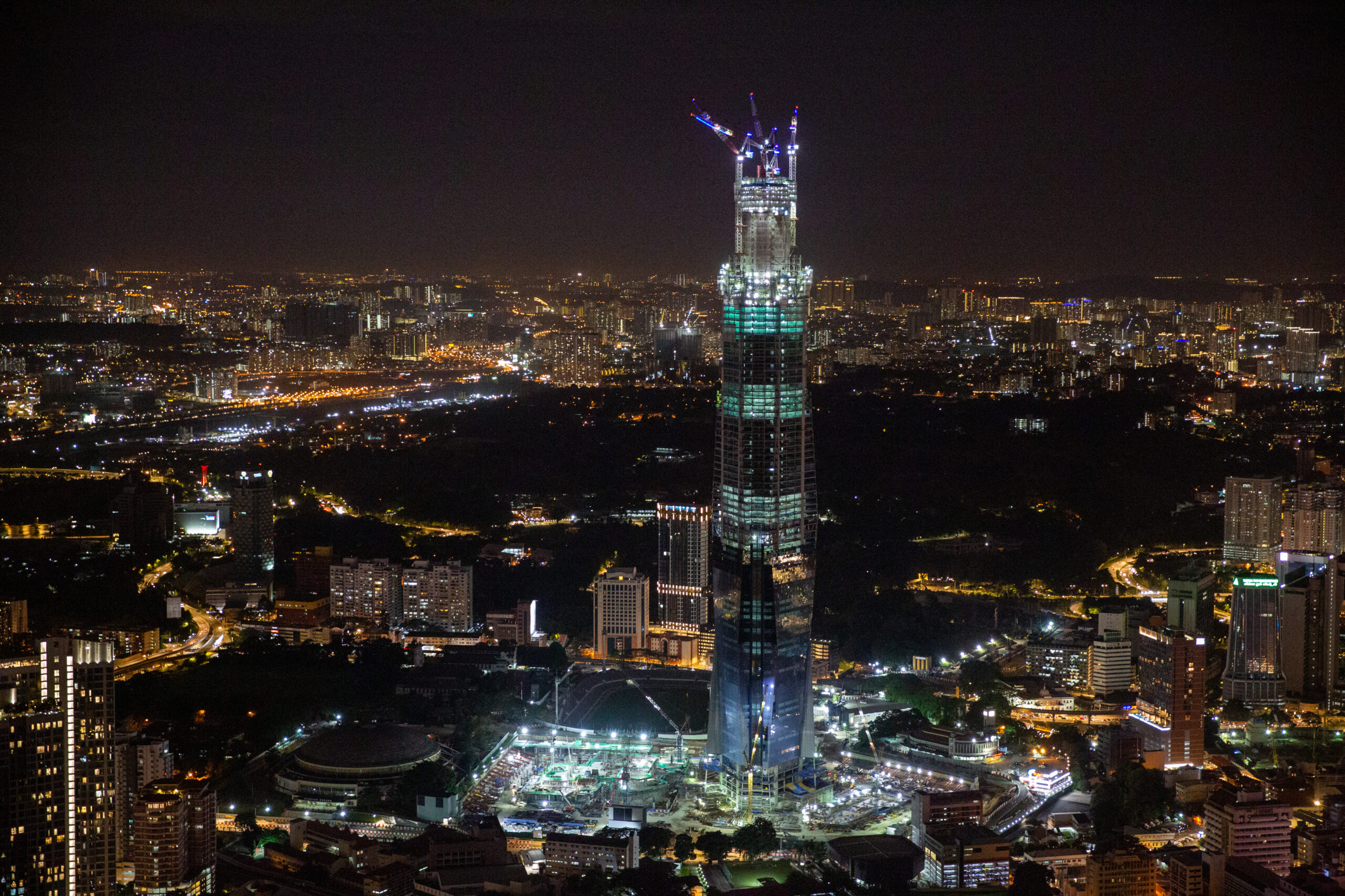 Merdeka 118 is a 118-storey, 644-metre megatall skyscraper currently under construction in Kuala Lumpur, Malaysia. Upon completion, the structure will become the tallest building in Malaysia and Southeast Asia, and the second-tallest building in the world.